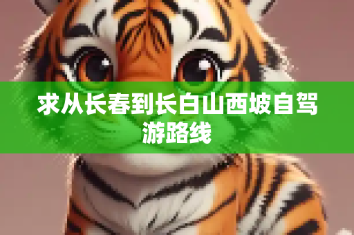 求从长春到长白山西坡自驾游路线