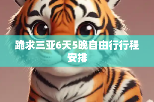 跪求三亚6天5晚自由行行程安排