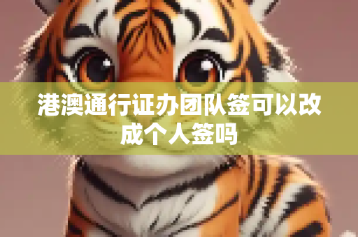 港澳通行证办团队签可以改成个人签吗