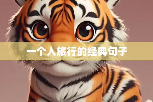 一个人旅行的经典句子