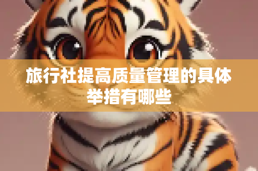 旅行社提高质量管理的具体举措有哪些