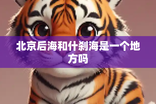 北京后海和什刹海是一个地方吗