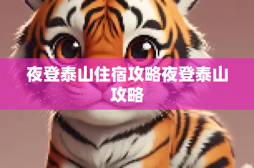 夜登泰山住宿攻略夜登泰山攻略