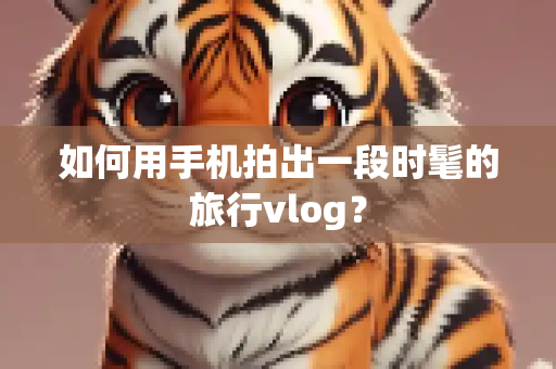 如何用手机拍出一段时髦的旅行vlog？