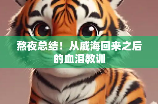 熬夜总结！从威海回来之后的血泪教训