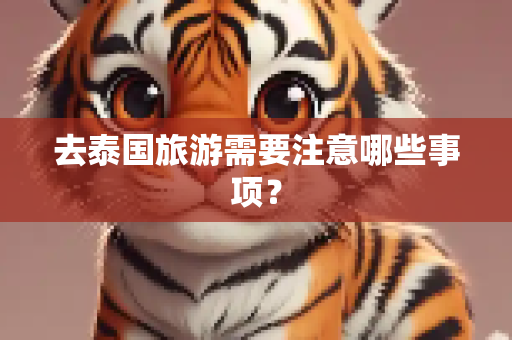 去泰国旅游需要注意哪些事项？