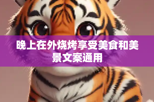 晚上在外烧烤享受美食和美景文案通用