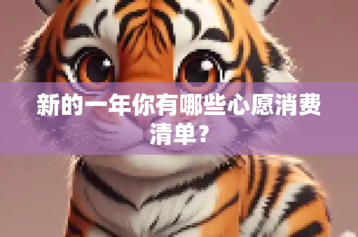 新的一年你有哪些心愿消费清单？