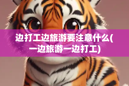 边打工边旅游要注意什么(一边旅游一边打工)