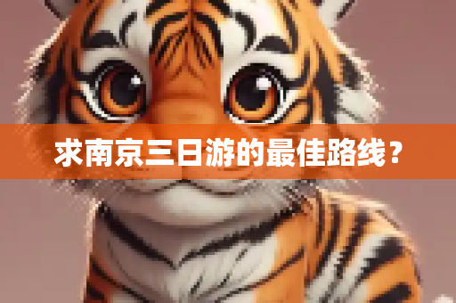 求南京三日游的最佳路线？