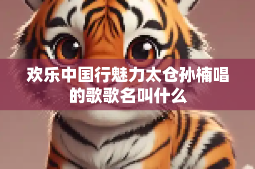 欢乐中国行魅力太仓孙楠唱的歌歌名叫什么