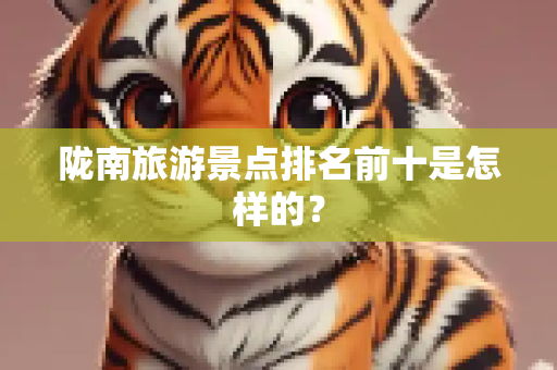 陇南旅游景点排名前十是怎样的？