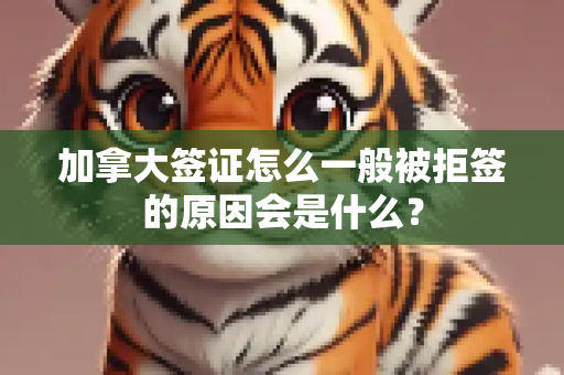 加拿大签证怎么一般被拒签的原因会是什么？
